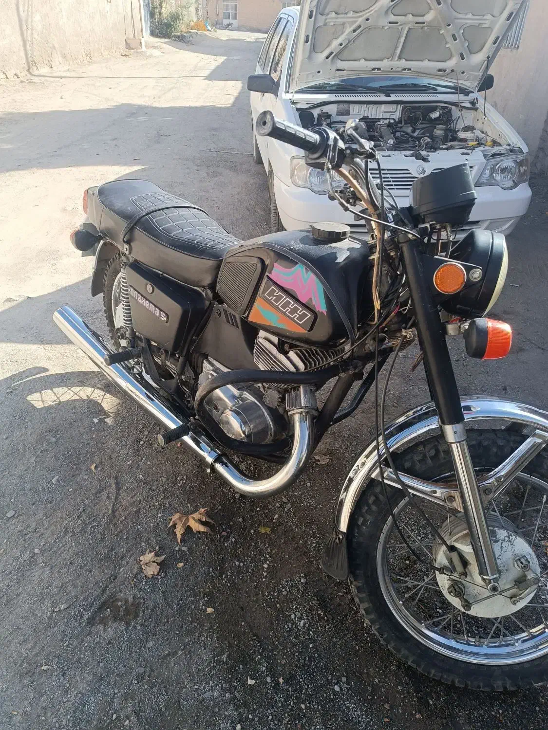 ایژ|موتورسیکلت|بافت, |دیوار