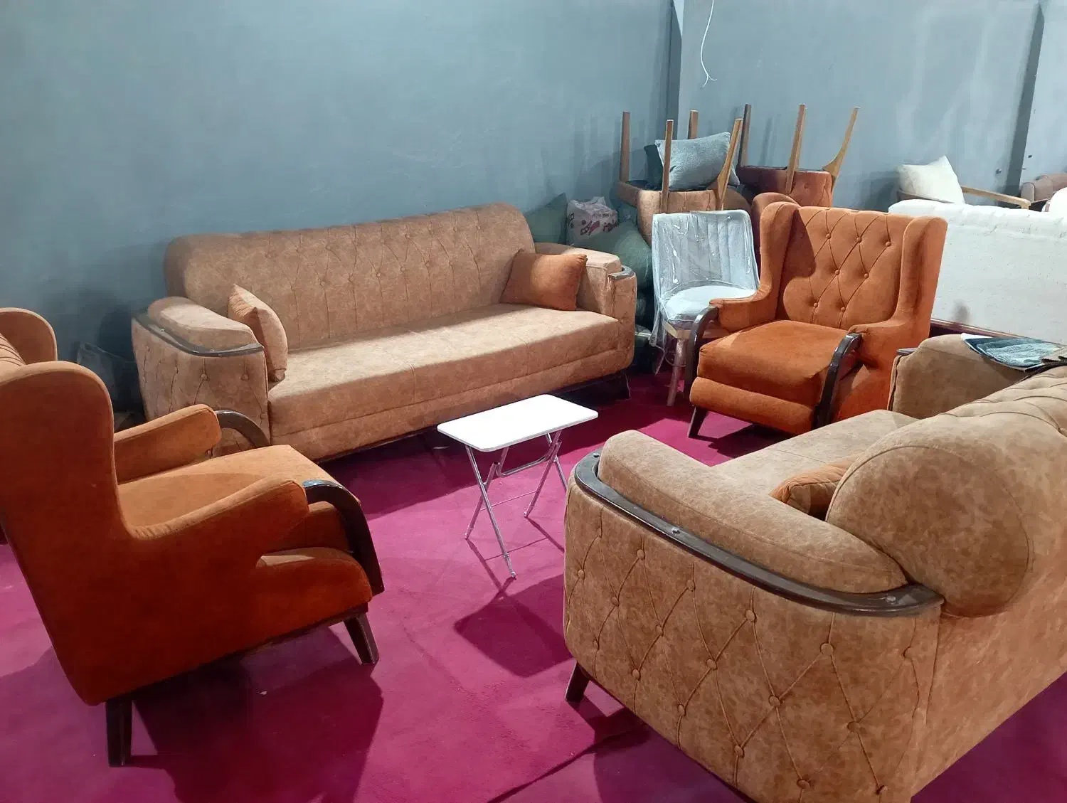 مبل۸نفره چستر سالم پارچه ترک|مبلمان خانگی و میز عسلی|شیراز, دکتر حسابی|دیوار