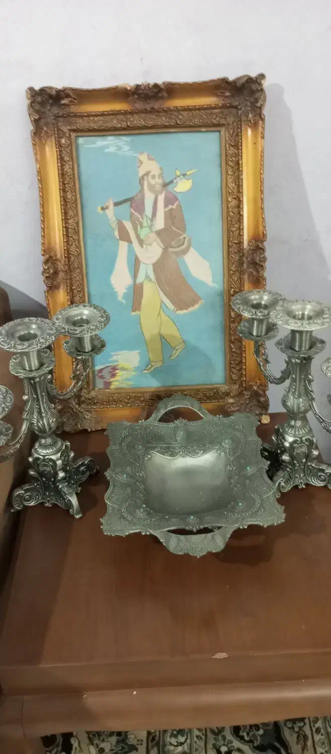 یک جفت شمع دانی با شکلات خوری پیوتر|بوفه، ویترین، کنسول|تهران, گرگان|دیوار