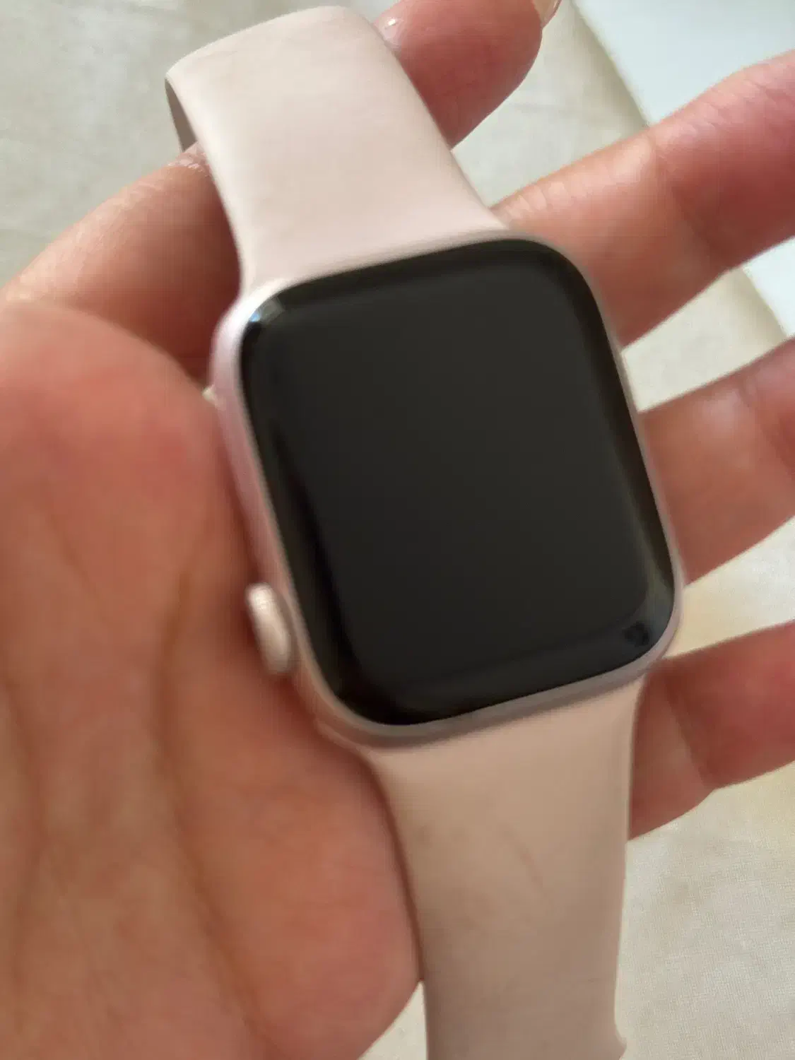 اپل واچ سری ۹ سایز ۴۱ با باکس و بند سیلیکونی صورتی|لوازم جانبی موبایل و تبلت|تهران, عباسآباد|دیوار