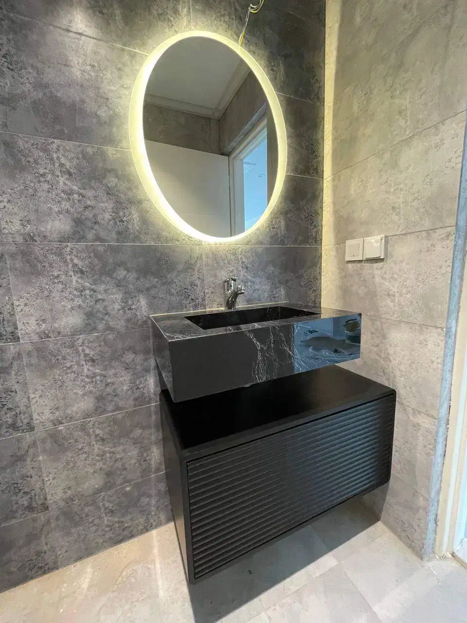 روشویی کابینتی مدل gsf درب بامبو مشکی طوسی سفید|لوازم سرویس بهداشتی|تهران, تهرانسر شرقی|دیوار