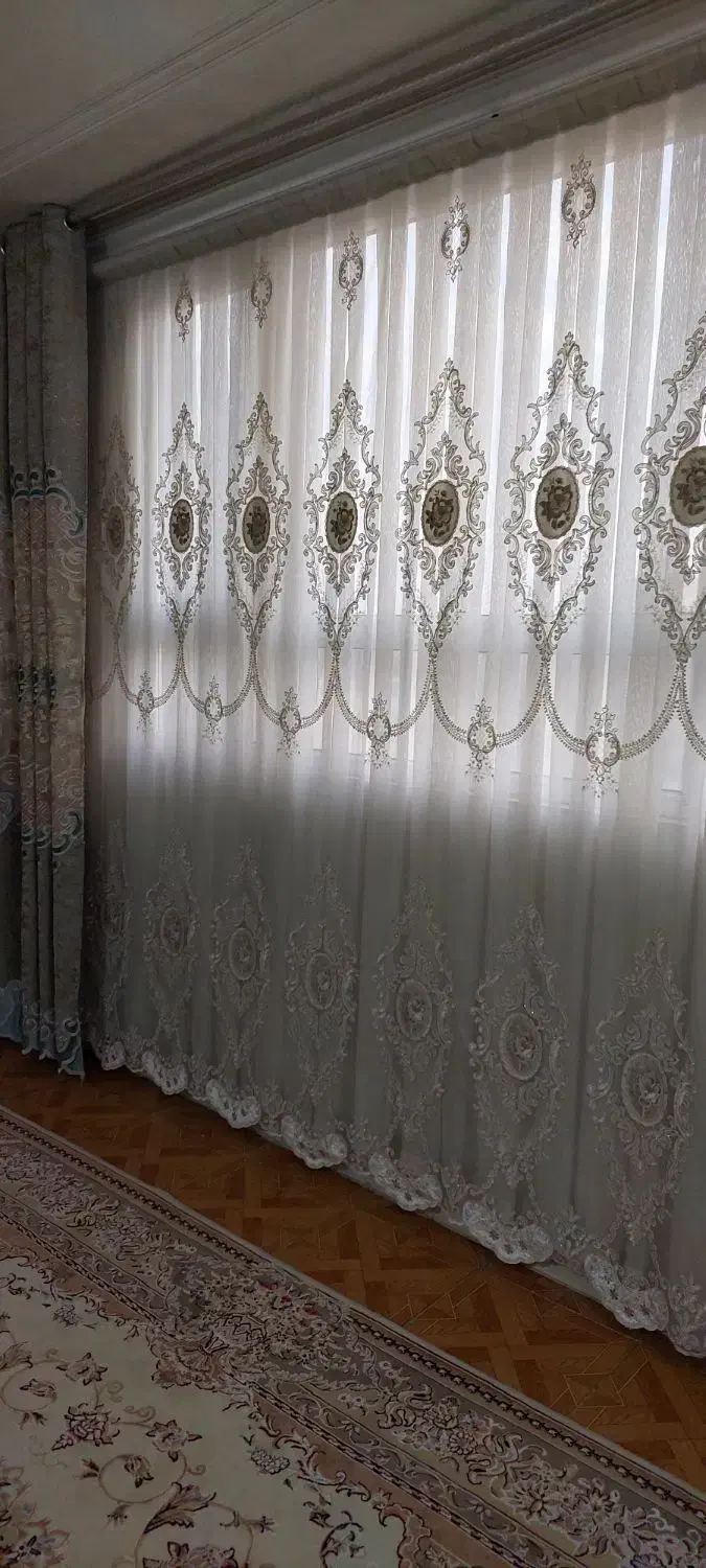 پرده پذیرایی در حد نو|پرده، رانر، رومیزی|قرچک, شهرک طلائیه|دیوار