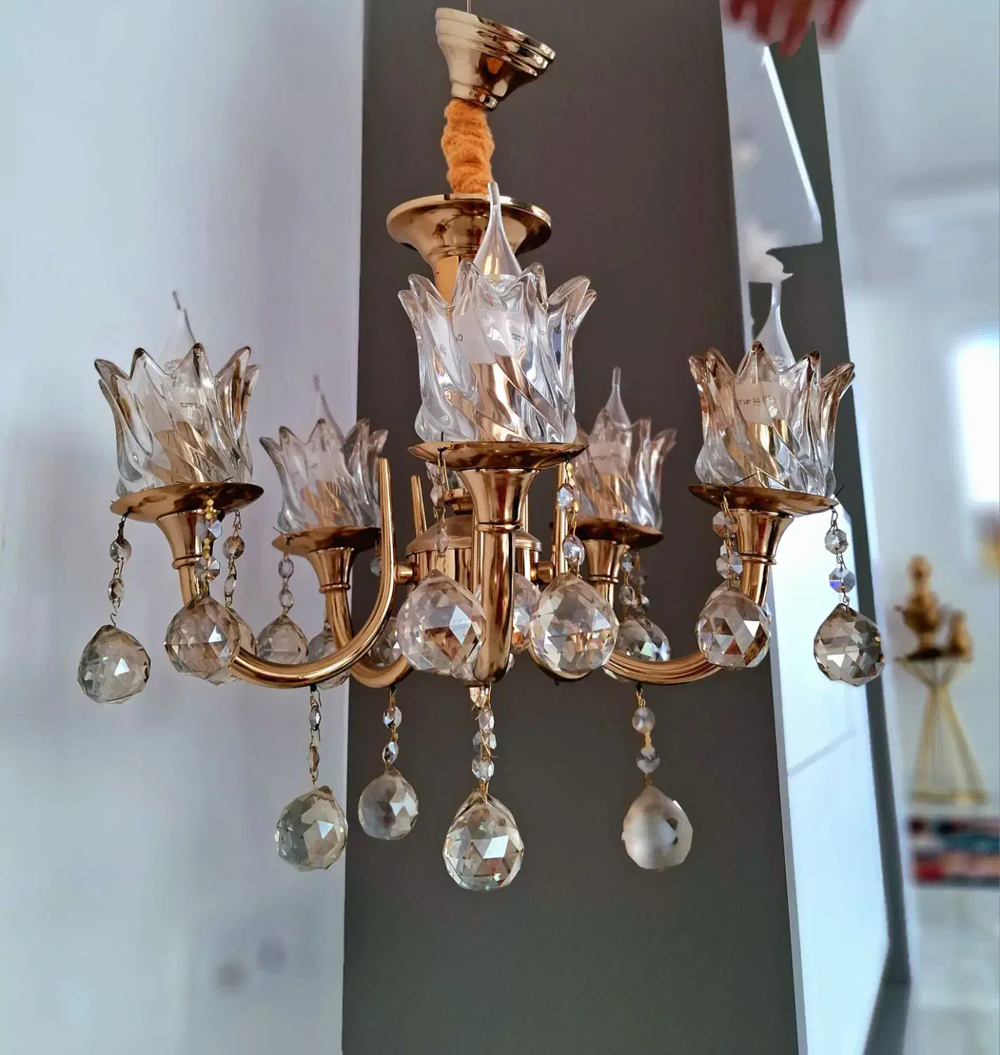 لوستر شیک و مدرن مناسب پذیرایی ۲ عدد|لوستر و چراغ آویز|بیرجند, |دیوار