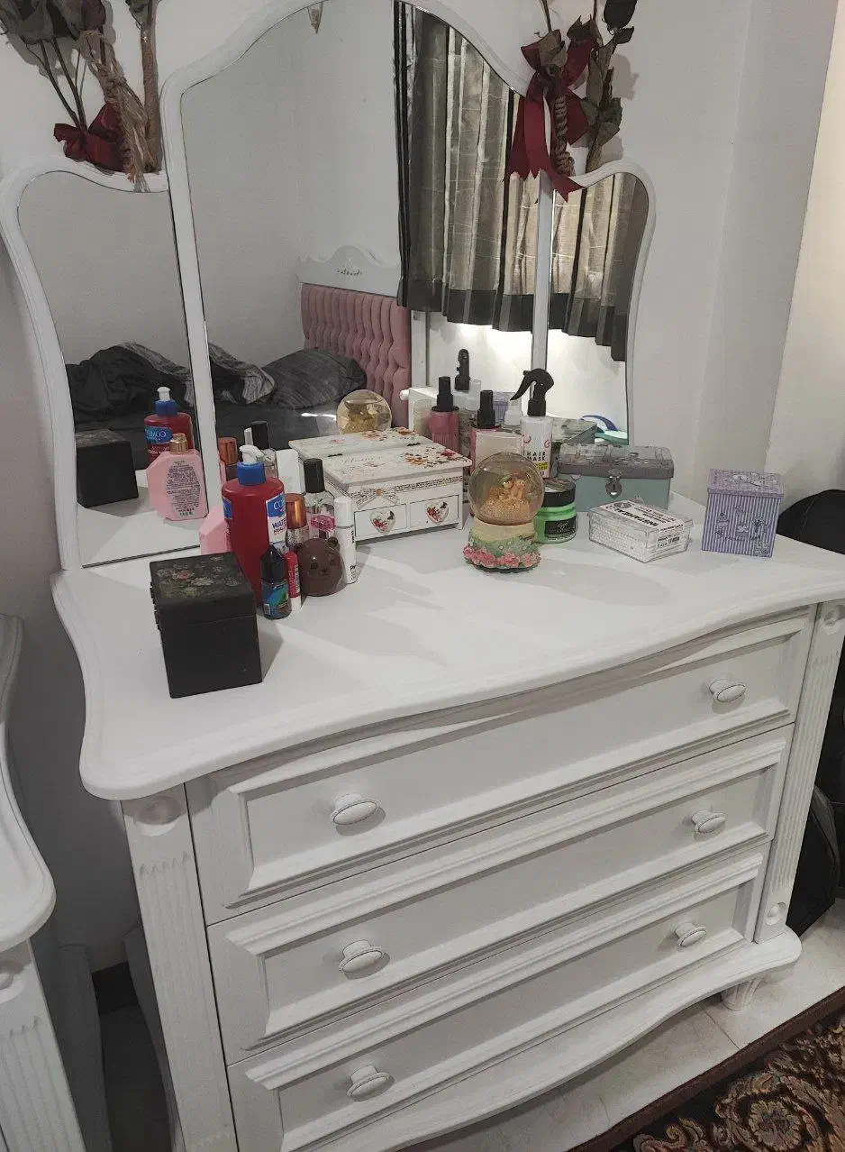 ست اتاق خواب دخترانه|تخت و سرویس خواب|پرند, فاز ۳|دیوار