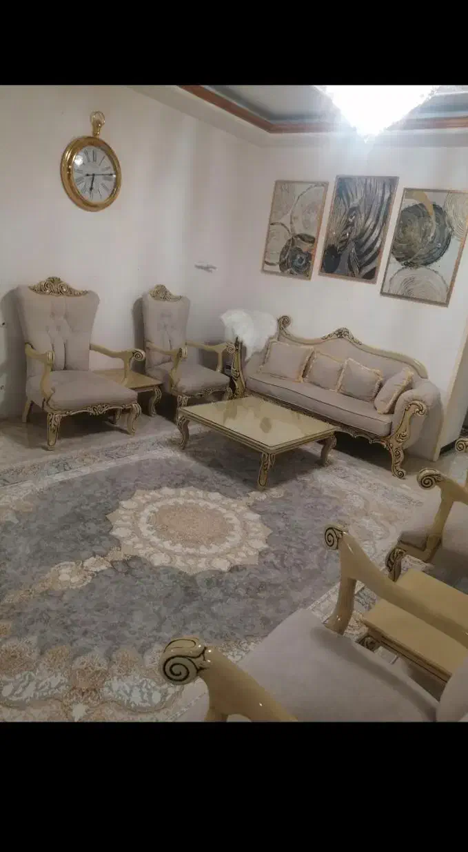 مبل ۷ نفره با ۳ تابلو|مبلمان خانگی و میز عسلی|باغستان, |دیوار