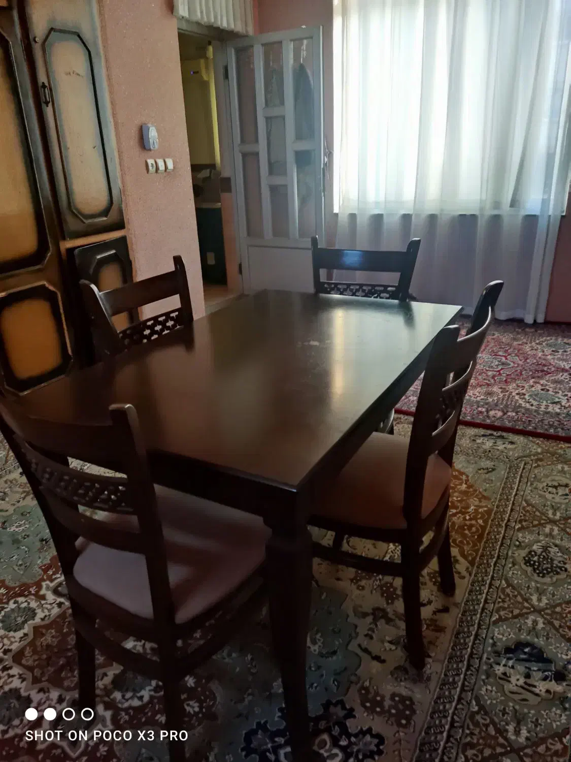 فروش میز ناهار خوری ۴ نفره|میز و صندلی غذاخوری|سرخنکلاته, |دیوار