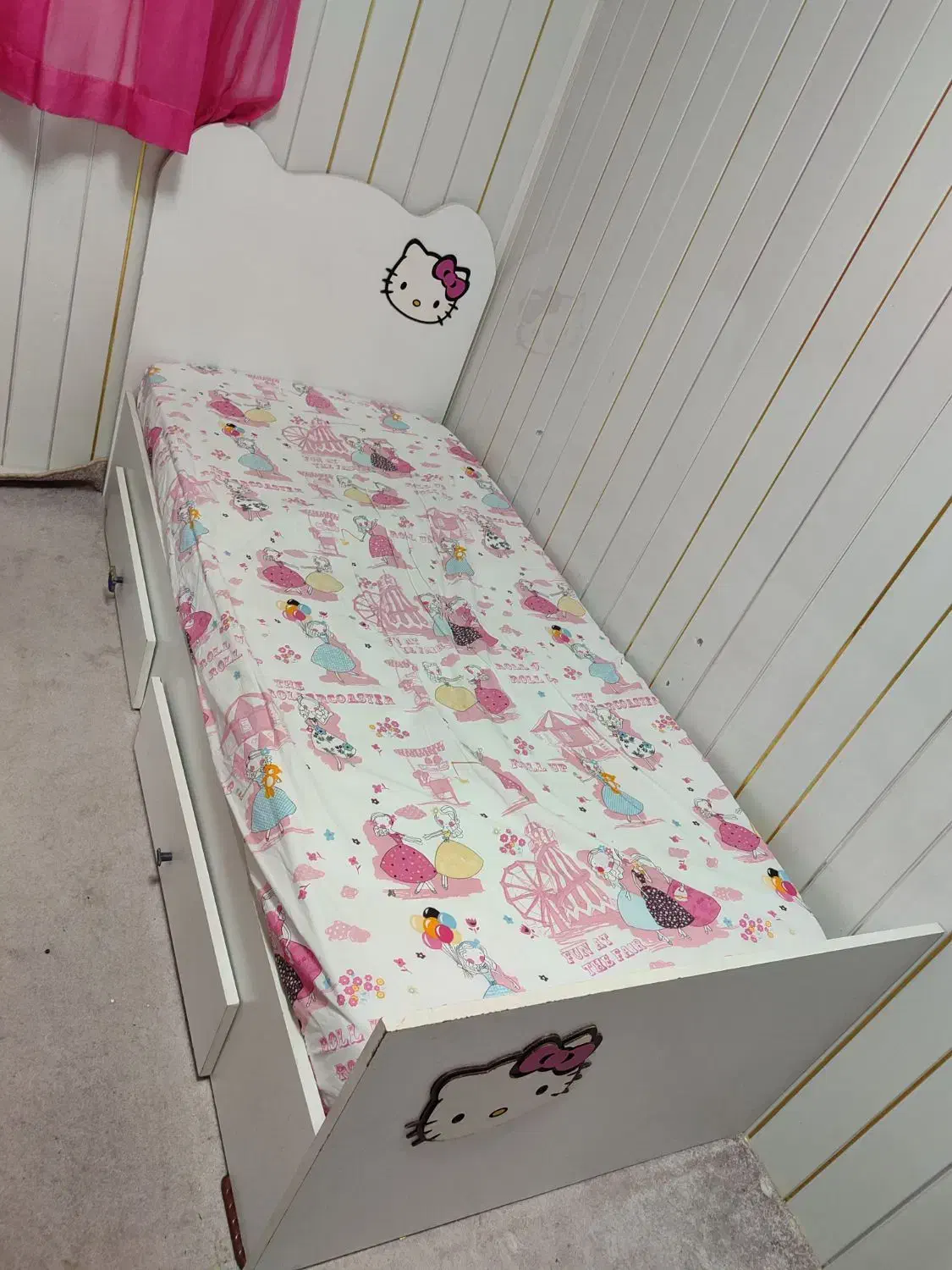 تخت وکمد نوجوان در حد نو|تخت و سرویس خواب|قدس, شهرقدس|دیوار