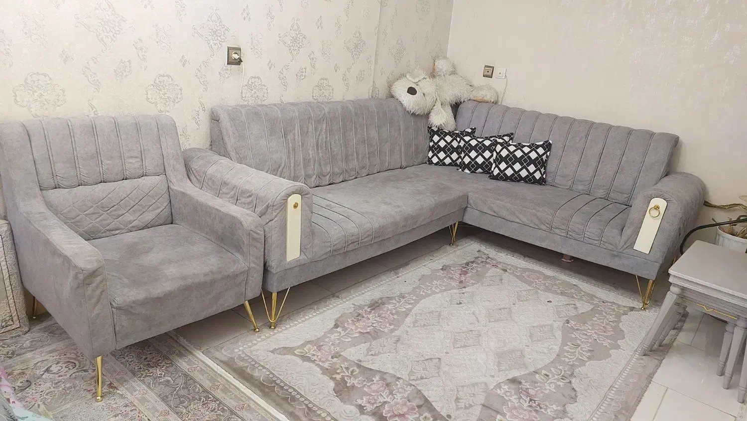 مبل هفت نفره|مبلمان خانگی و میز عسلی|مشکیندشت, |دیوار