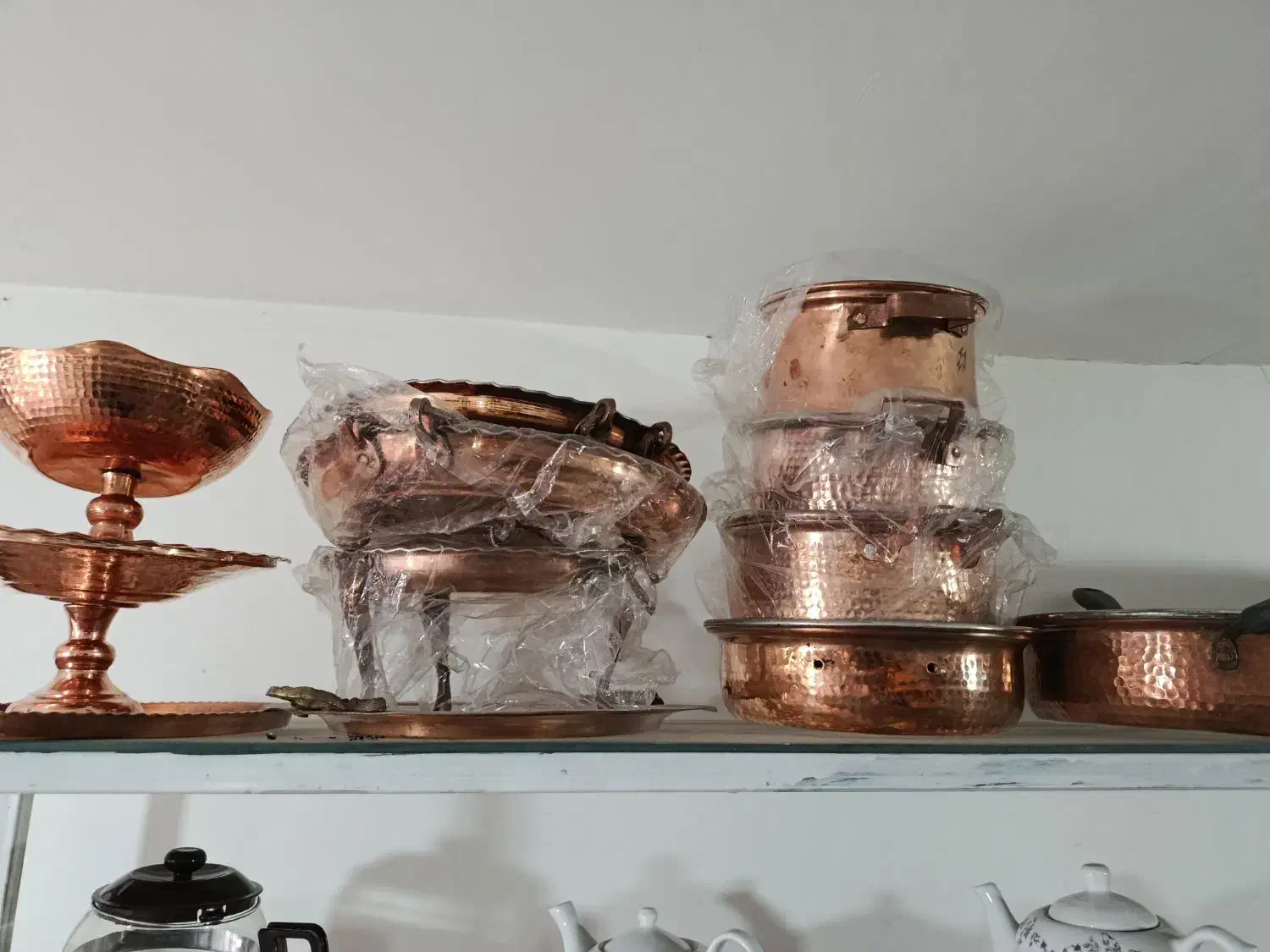 ظروف مسی نو و قدیمی|ظروف پختوپز|خرمدره, |دیوار