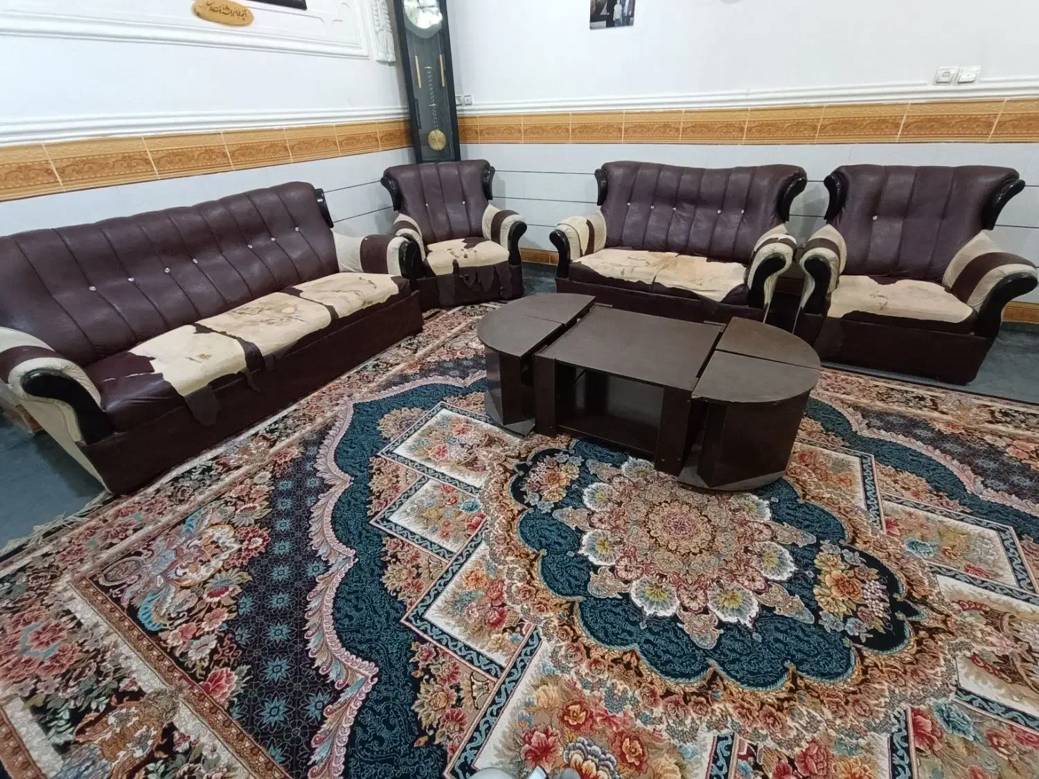 فروش مبل کارکرد 7نفره|مبلمان خانگی و میز عسلی|بهبهان, |دیوار