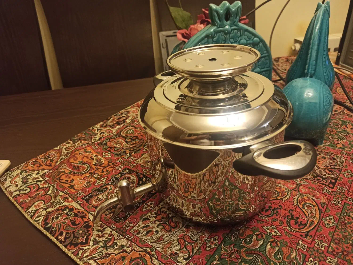 کتری شیردار با استیل استاندارد ۸-۱۸ در حد نو|قوری، کتری، قهوهساز دستی|تهران, زعفرانیه|دیوار