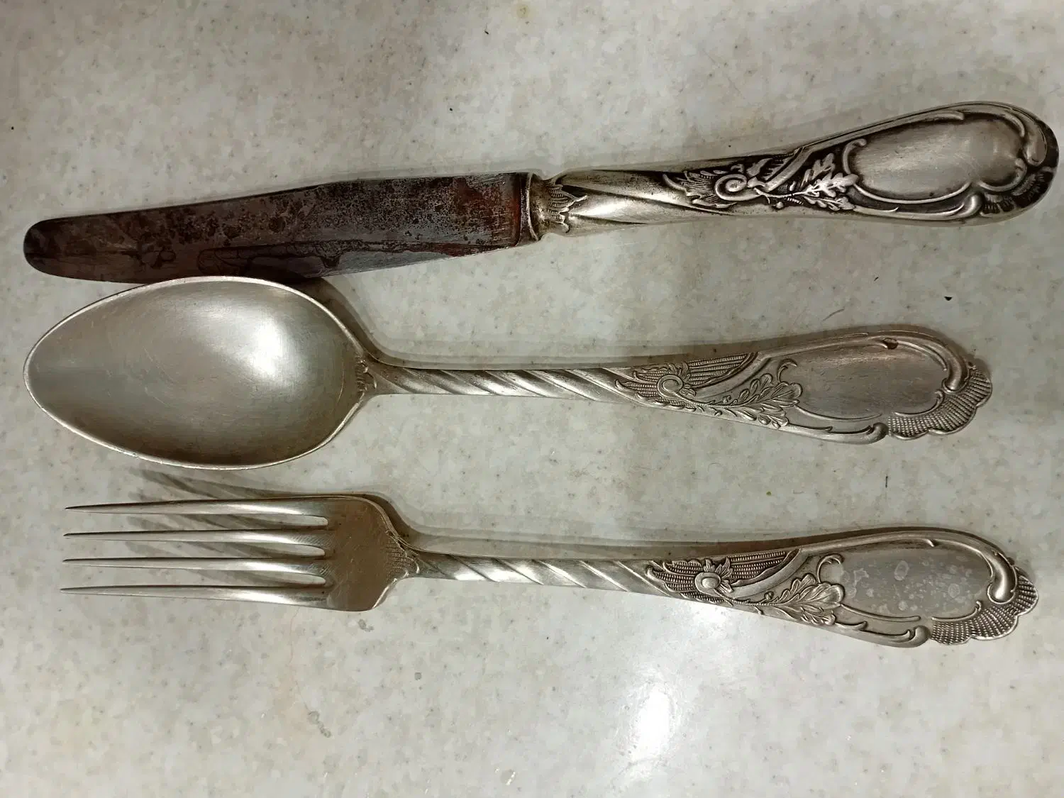 سرویس قاشق چنگال قدیمی|کلکسیون اشیاء عتیقه|قرچک, شهرک گلها|دیوار