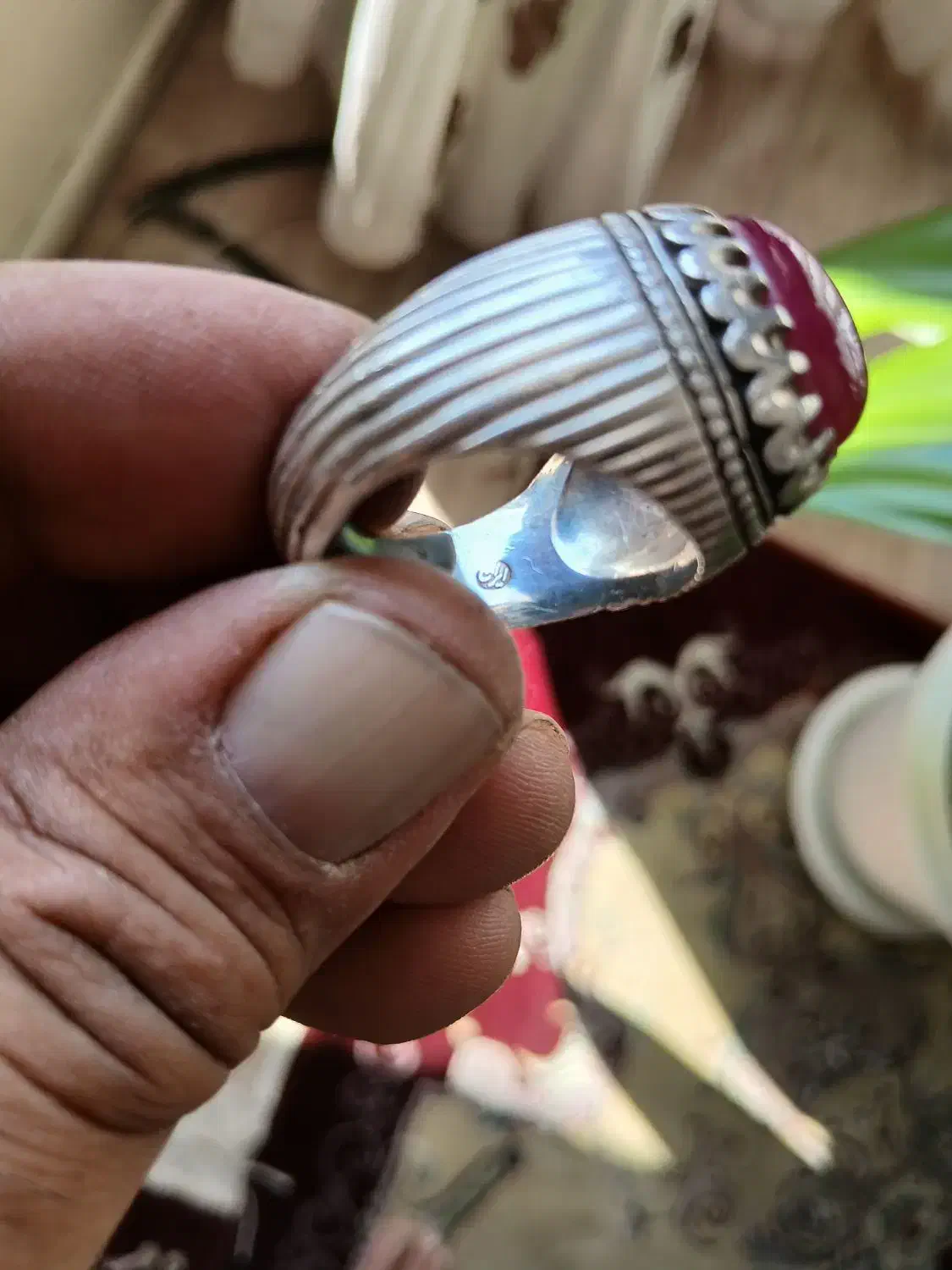 انگشتری نقره یاقوت استارزیبا|جواهرات|خمینی‌شهر, |دیوار