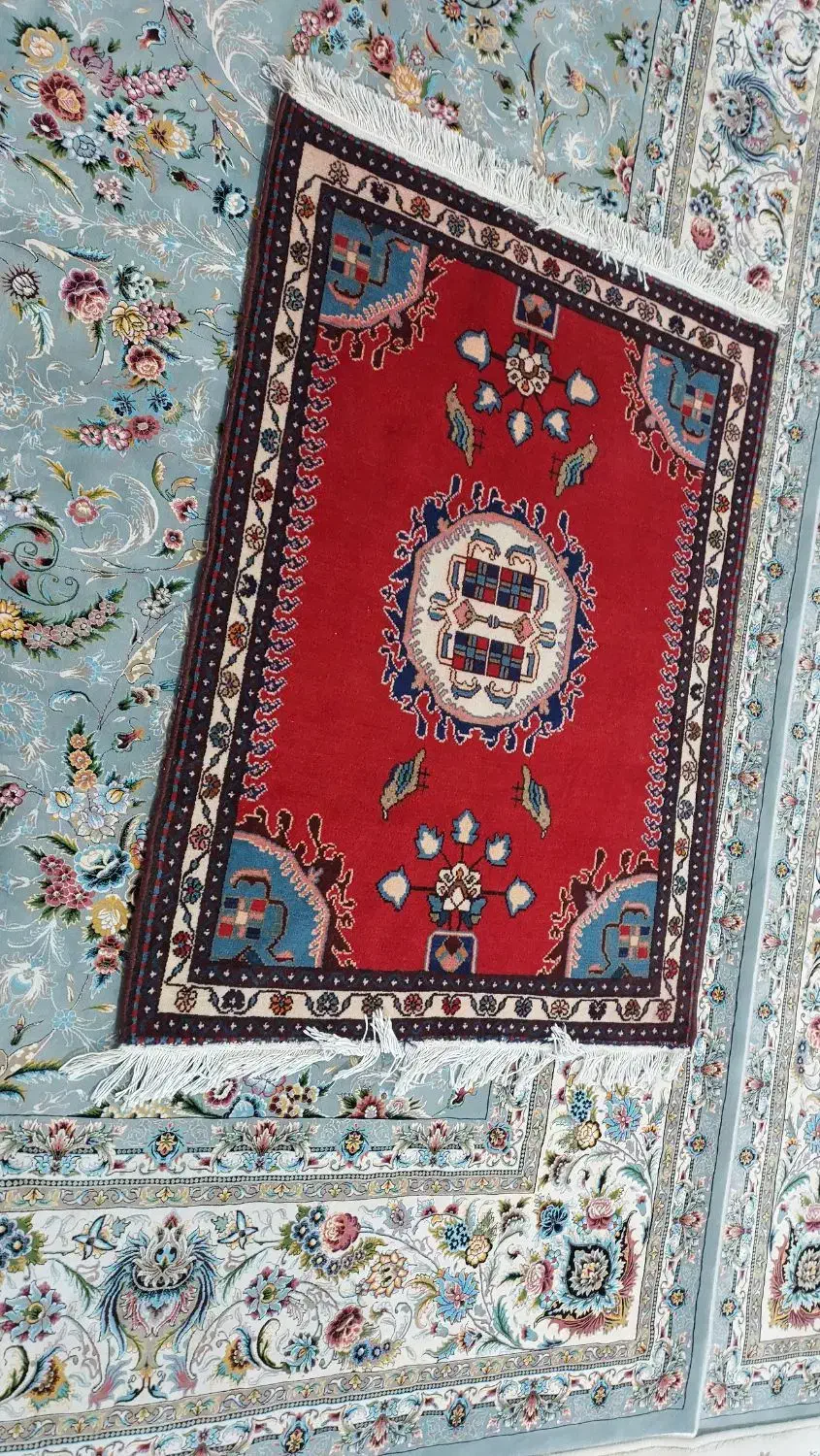 دو تخته فرش فرش دستبافت نایاب|فرش|کرمانشاه, |دیوار