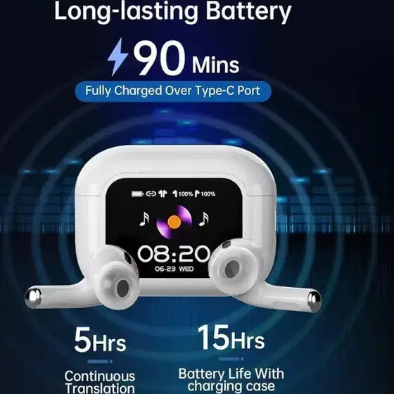 ایرپاد لمسی با قابلیت ساعت هوشمند کیفیت بالا|لوازم جانبی موبایل و تبلت|سمنان, |دیوار