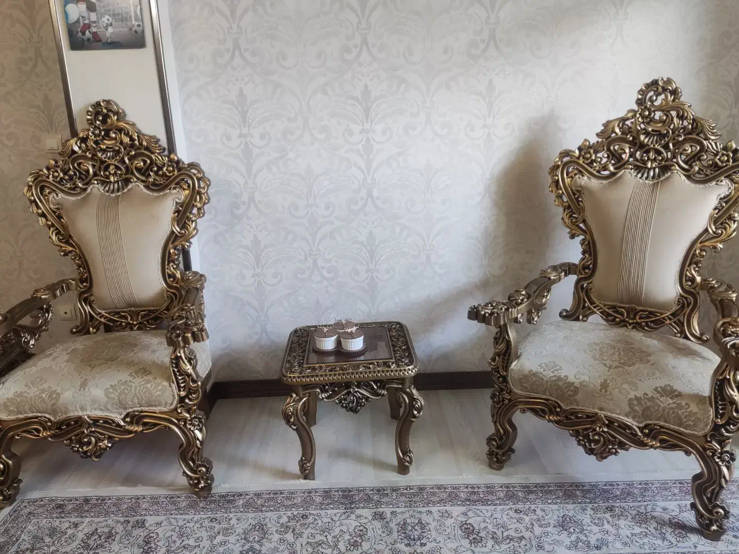 مبل 9 نفره استیل تماما کار شده تمیز|مبلمان خانگی و میز عسلی|اصفهان, ملکشهر|دیوار