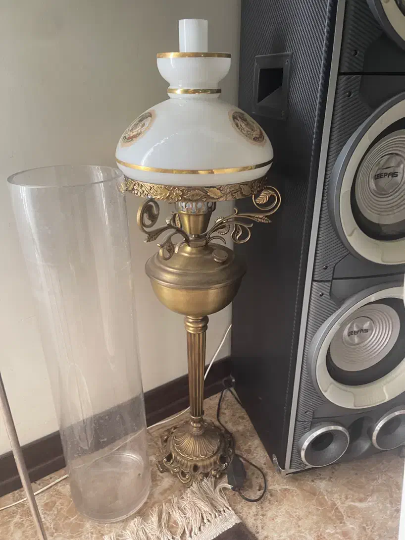 لوستر رومیزی برنجی|لوستر و چراغ آویز|کرمان, |دیوار