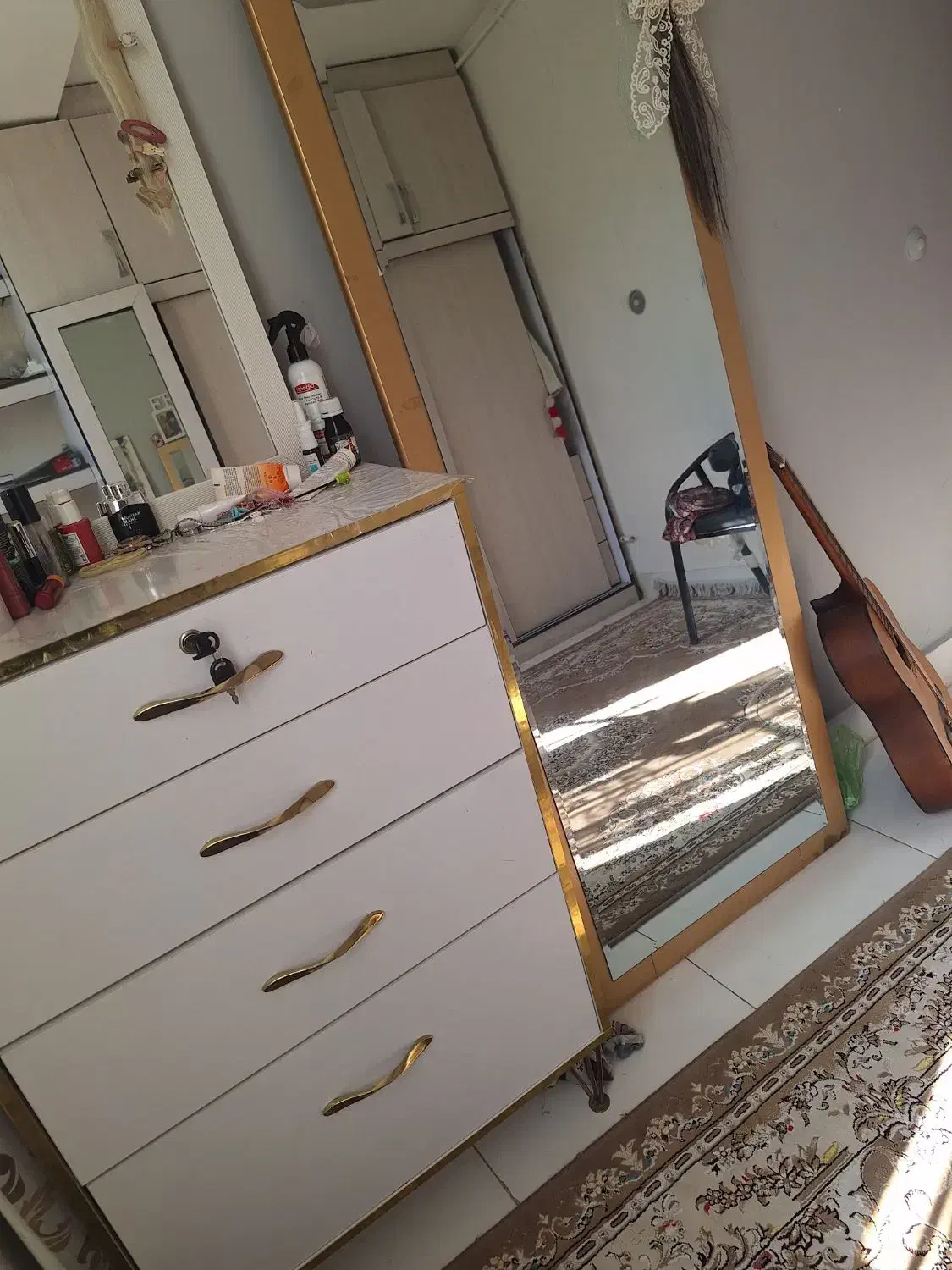 دراور و اینه قدی|جاکفشی، کمد، دراور|قزوین, |دیوار