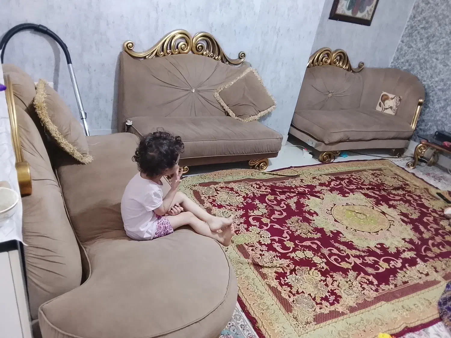 مبل ۹ نفره با جلو مبلی|مبلمان خانگی و میز عسلی|ورامین, خیر آباد|دیوار