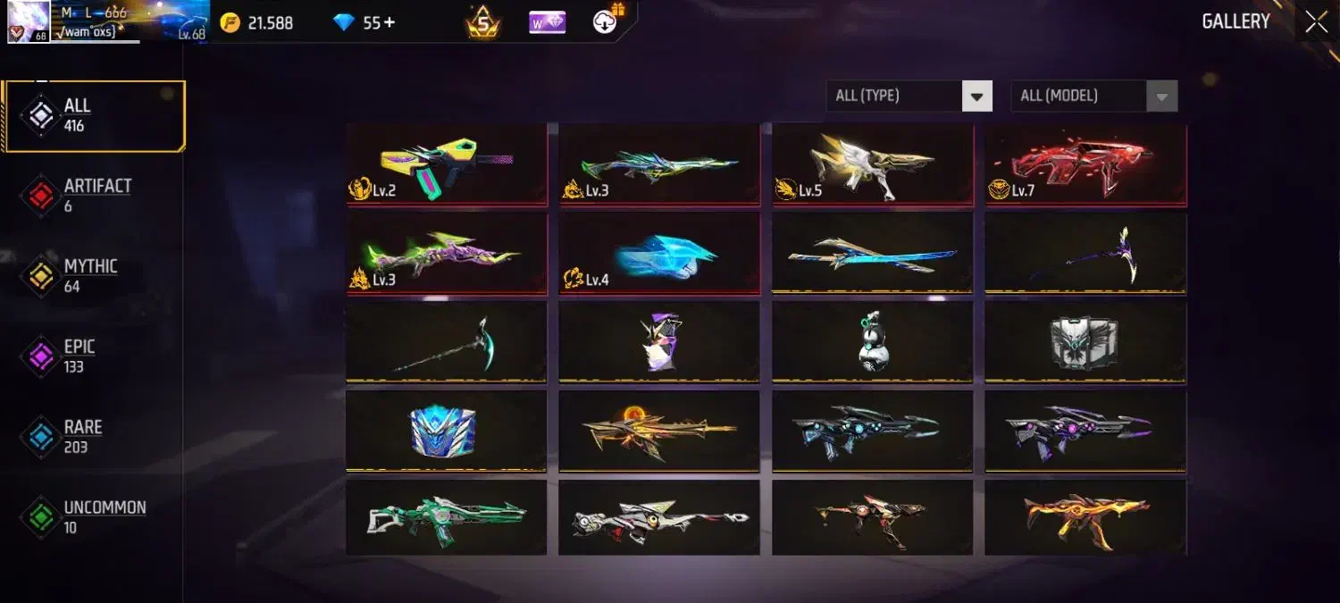 اکانت فری فایر قیمت۴میل۵۰۰|کنسول، بازی ویدئویی و آنلاین|لردگان, |دیوار