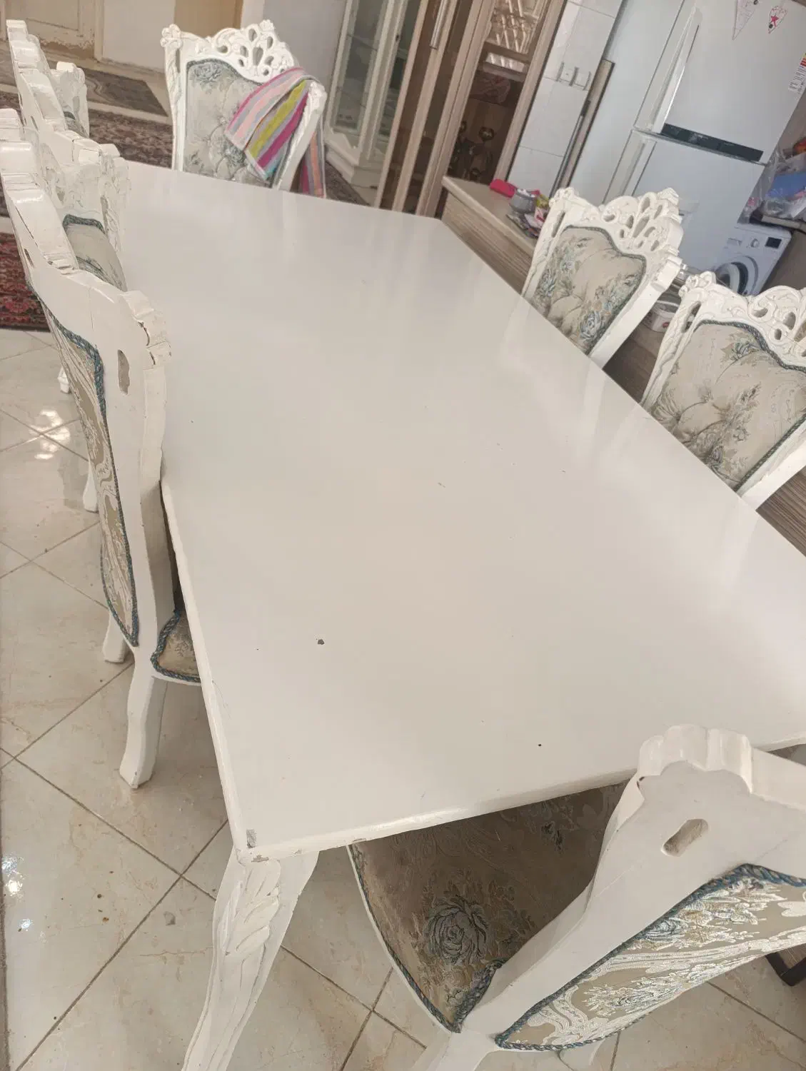 میز ناهار خوری هشت نفری چوبی|میز و صندلی غذاخوری|تبریز, |دیوار