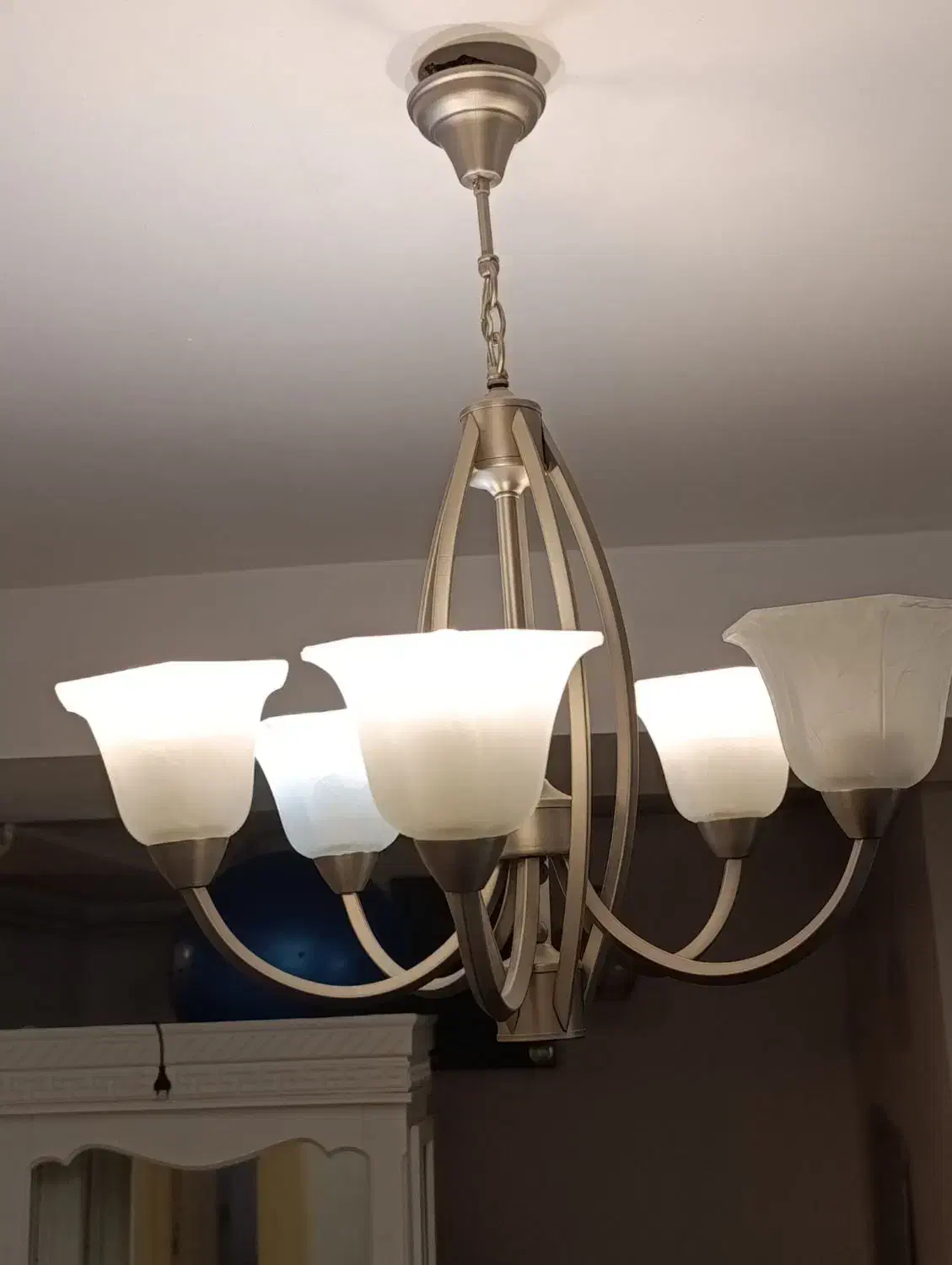 لوستر پنج شعله|لوستر و چراغ آویز|تبریز, |دیوار