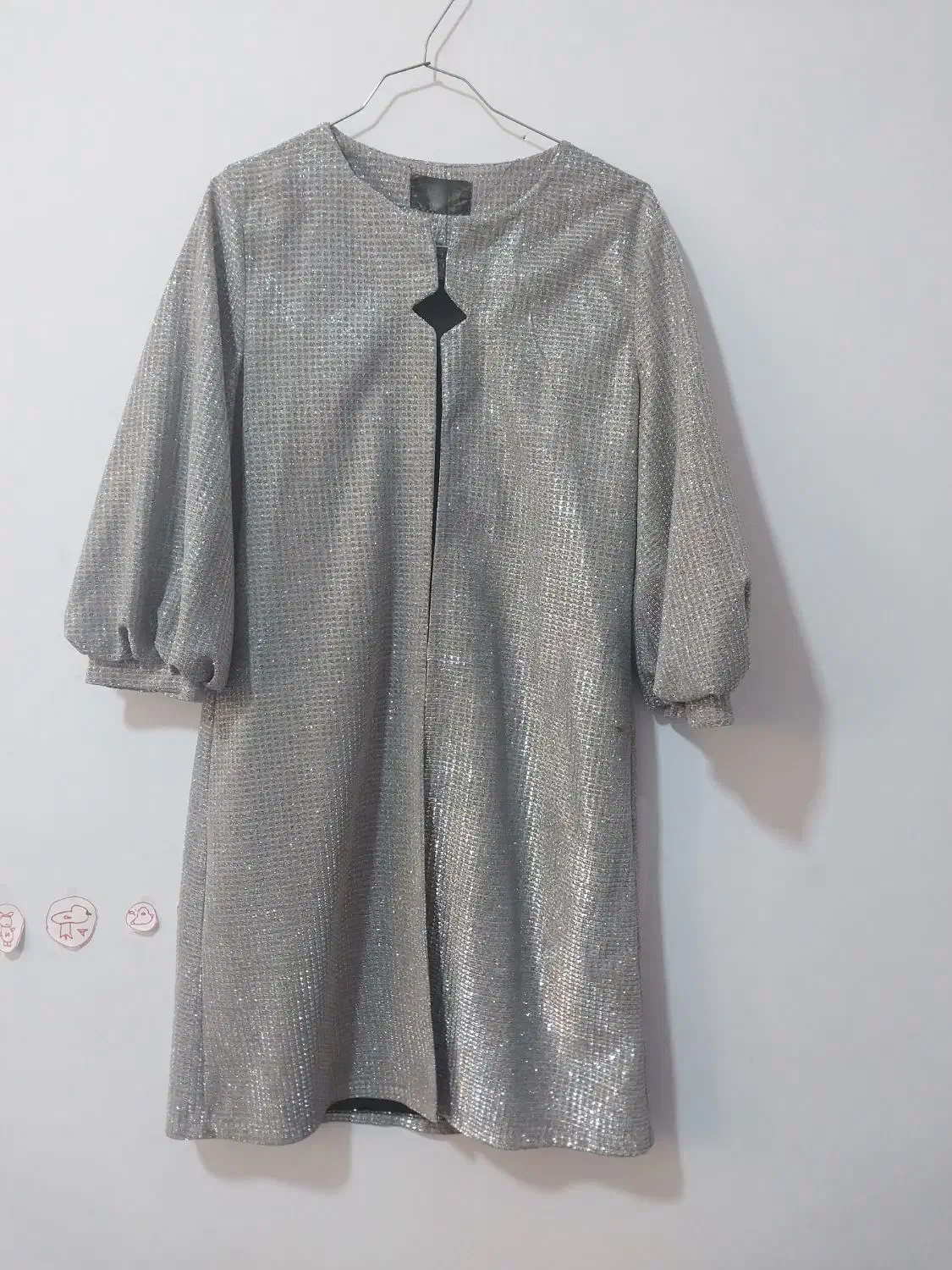 مانتو نقره ای شاین|لباس|قوچان, |دیوار