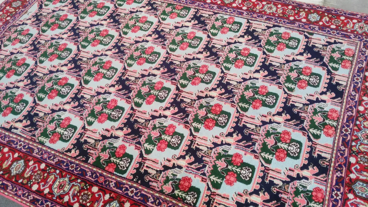 فرش دستباف پرده ای نقشه بیجار|فرش|سنندج, |دیوار