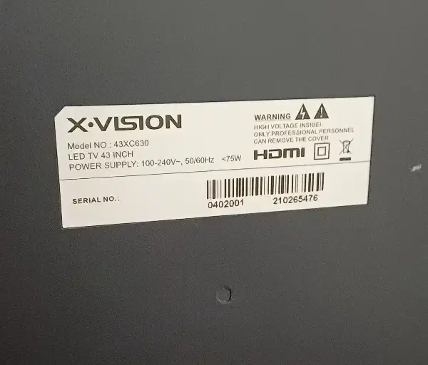 تلویزیون  Xvision  43 اینچ|تلویزیون و پروژکتور|چهاردانگه (تهران), |دیوار