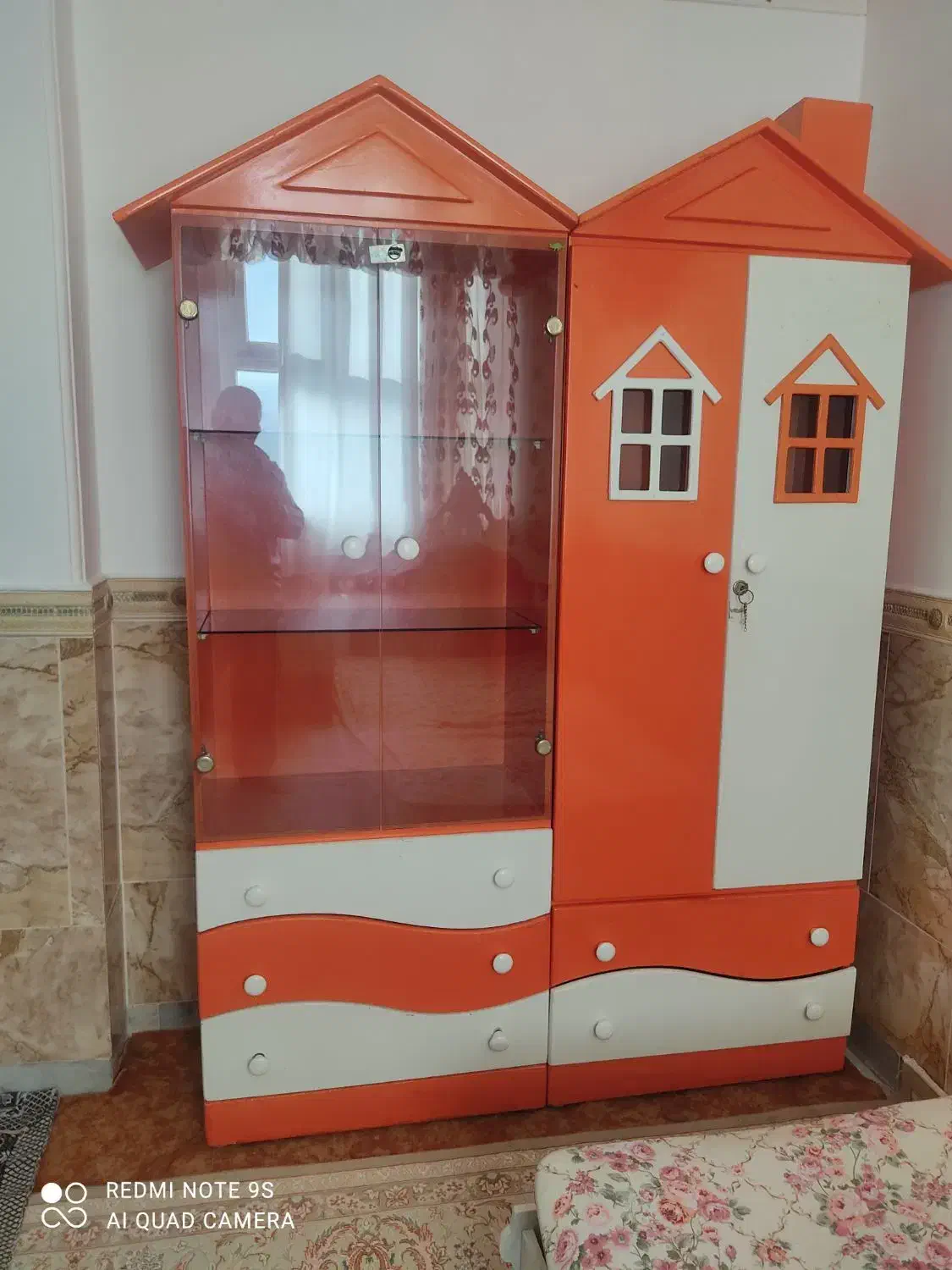 کمد دوتیکه|تخت و سرویس خواب|قم, پردیسان|دیوار