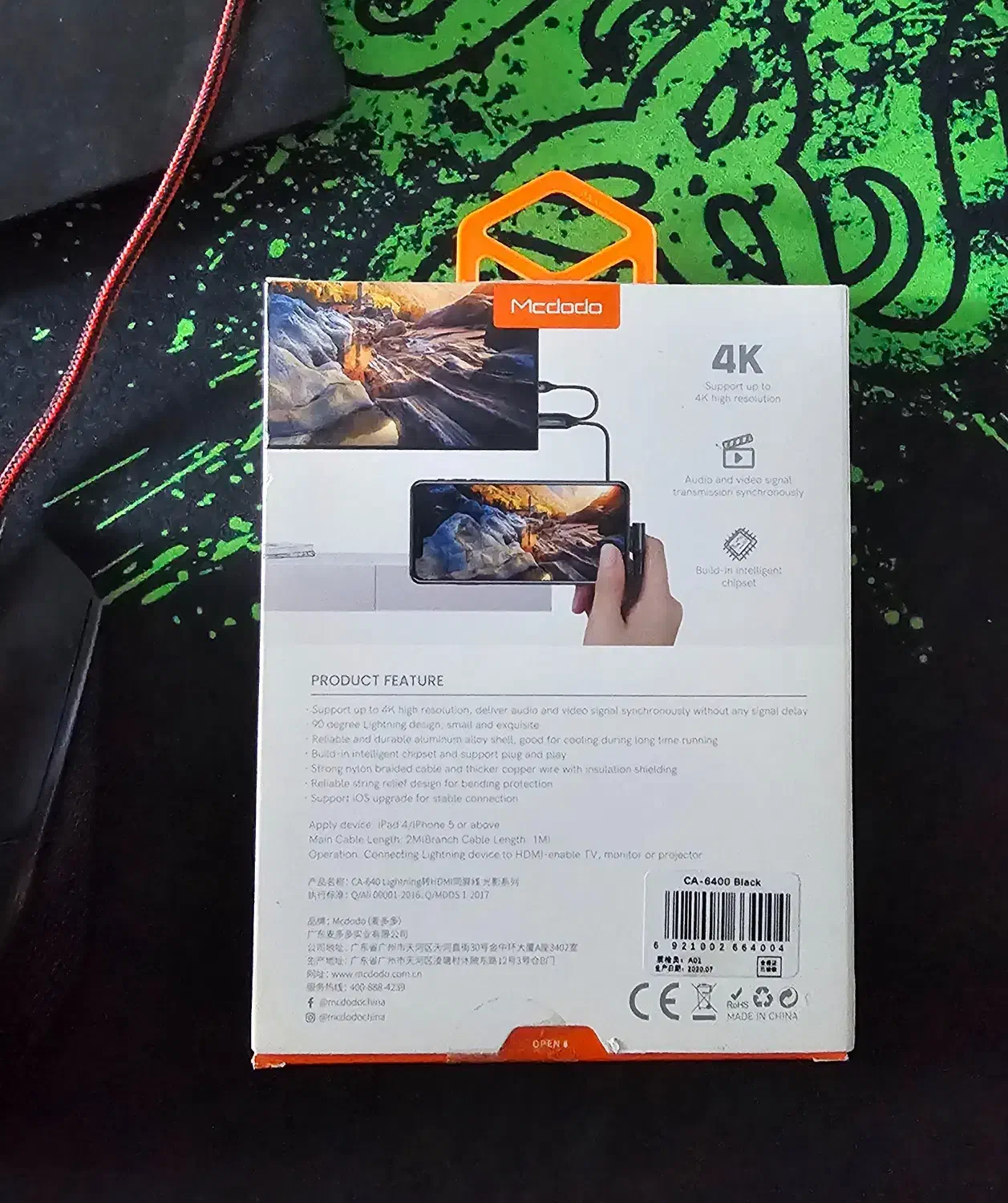 کابل تبدیل لایتینگ به hdmi دو متری مک دو دو|لوازم جانبی موبایل و تبلت|ساری, |دیوار