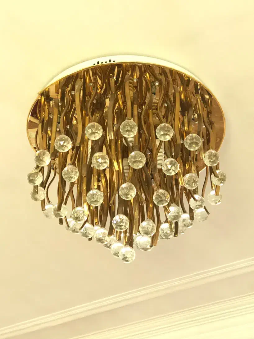 لوستر کریستالی کنترلی دو عدد|لوستر و چراغ آویز|قائم‌شهر, |دیوار