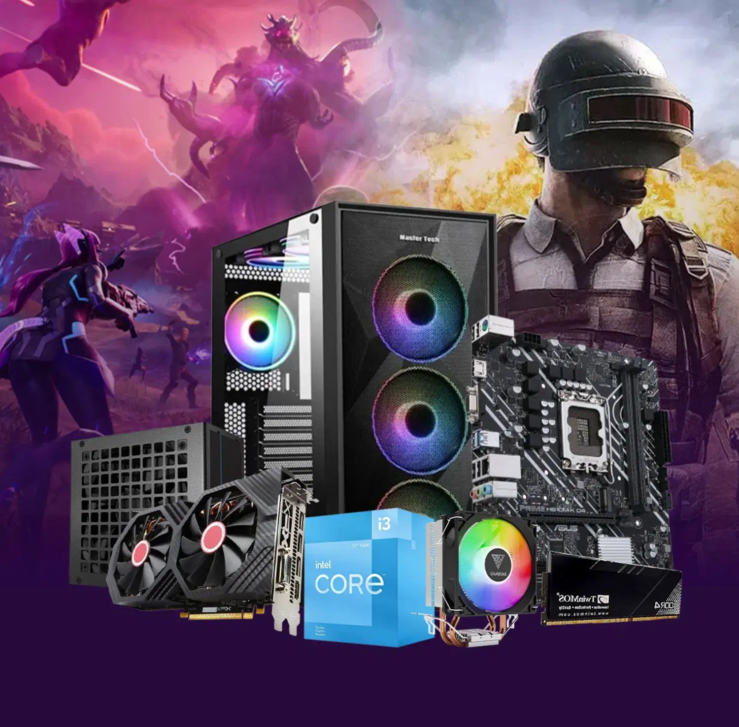 کیس گیمینگ مخصوص PUBG و Fortnite نقد و اقساط|رایانه رومیزی|شیراز, معالیآباد|دیوار