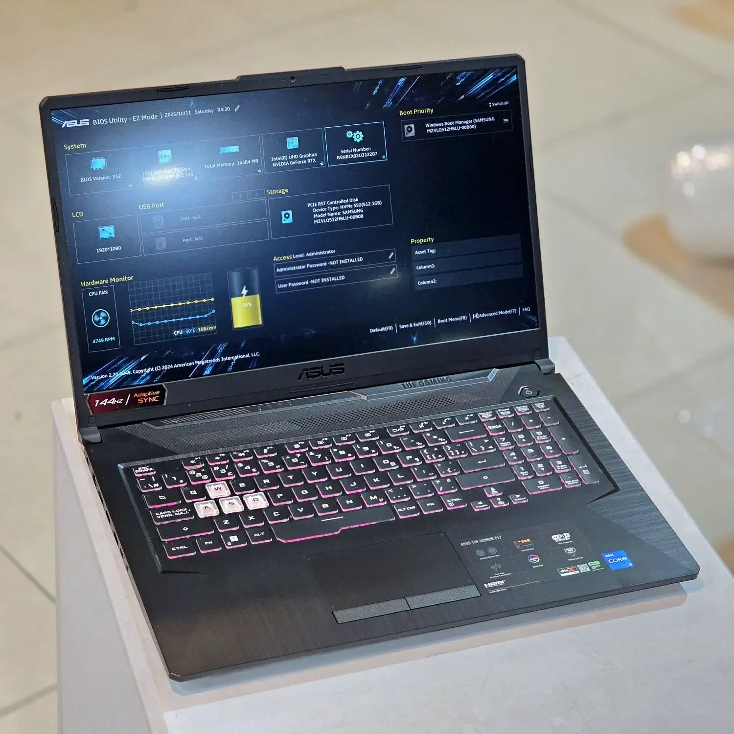 ایسوس گیمینگ حرفه ای FX706HF|رایانه همراه|شیراز, ملاصدرا|دیوار