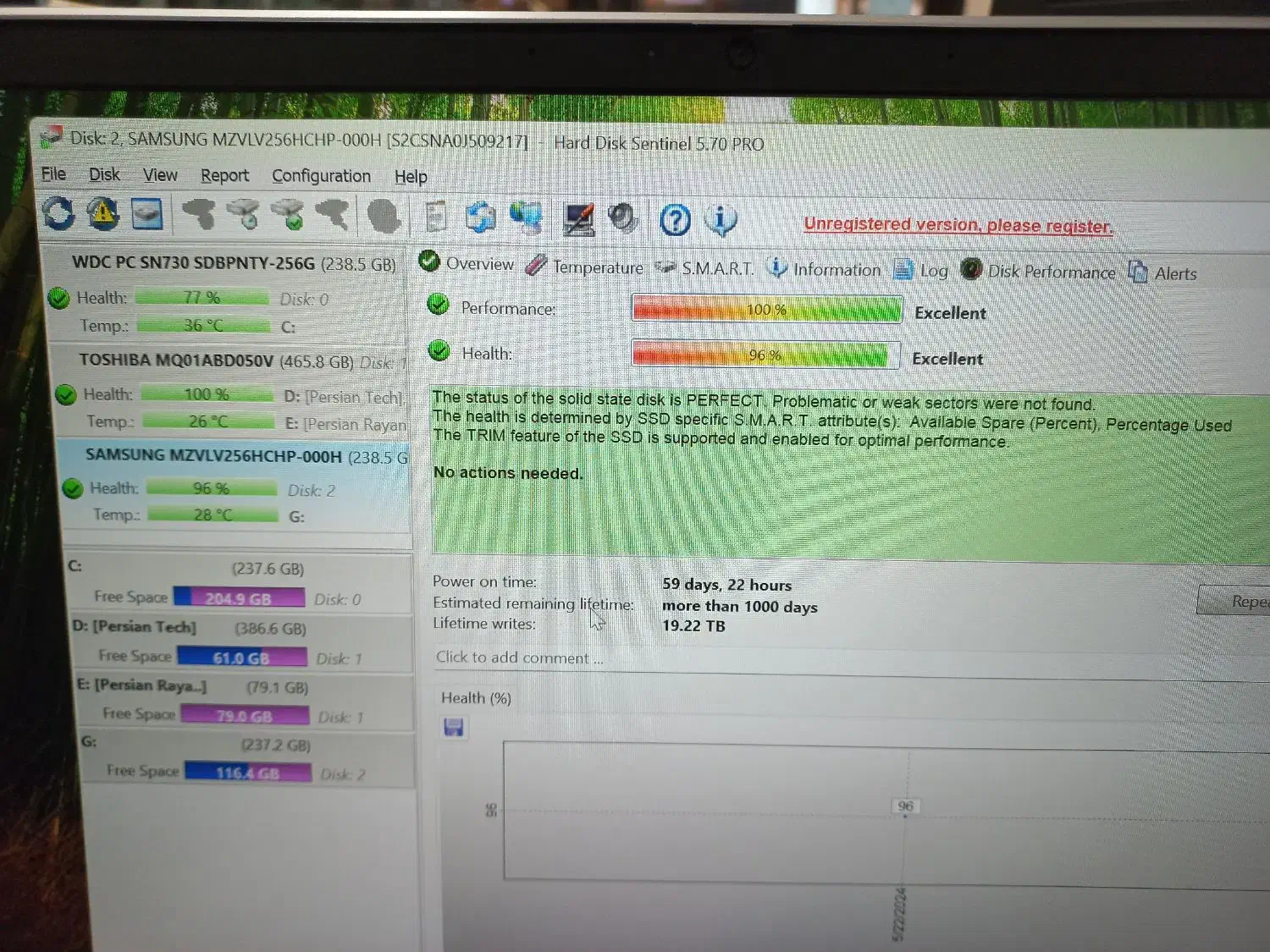یک عدد هارد سامسونگ m2|قطعات و لوازم جانبی رایانه|قم, باغ شریفی|دیوار
