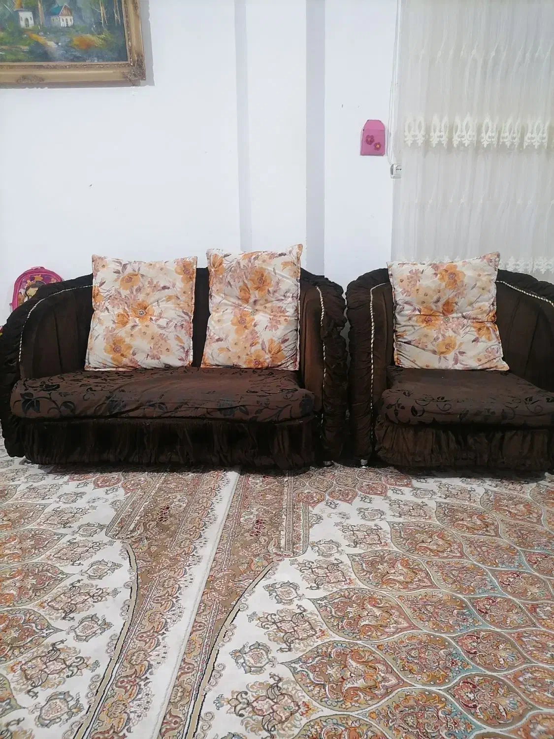 مبل هفت نفره سالم و بدون شکستگی|مبلمان خانگی و میز عسلی|اسفراین, |دیوار