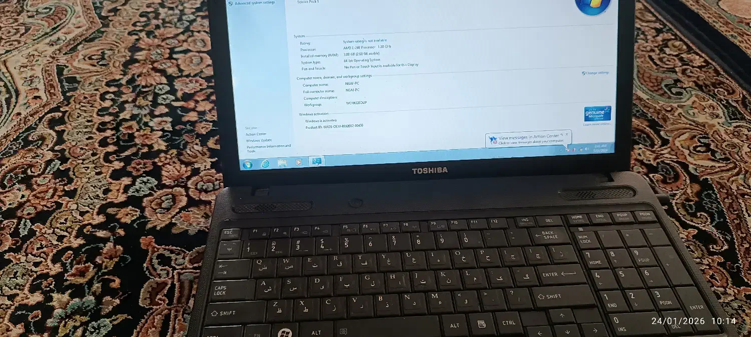 لپ تاپ توشیبا|رایانه همراه|کرج, برغان|دیوار