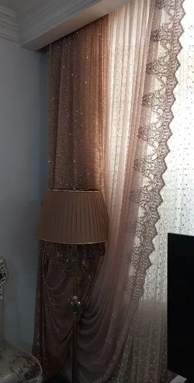 دستک پرده و کوسن ست نو|پرده، رانر، رومیزی|تربت‌حیدریه, طالقانی|دیوار