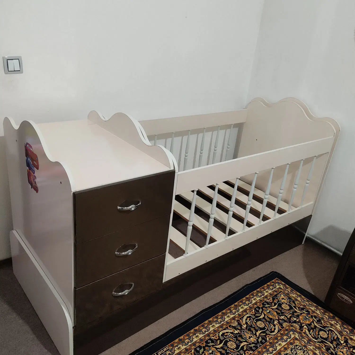 تخت خواب کودک ام دی اف|تخت و سرویس خواب|خوی, |دیوار