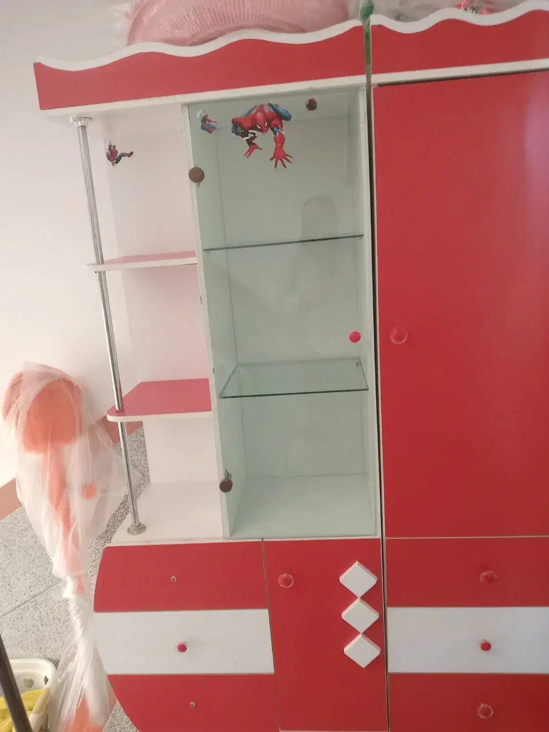 کمد+ ویترین بچه گانه|جاکفشی، کمد، دراور|لالجین, |دیوار