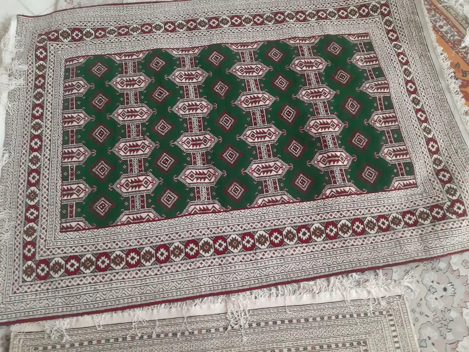 قالیچه ترکمن تن ابریشم|فرش|تربت جام, شهرک آزادگان|دیوار