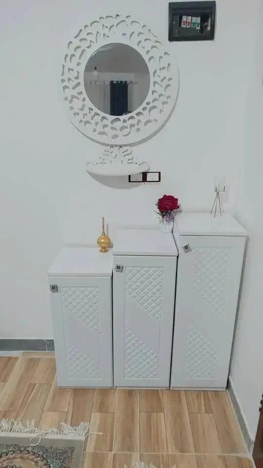 جا کفشی وآینه سفید|جاکفشی، کمد، دراور|نورآباد, |دیوار