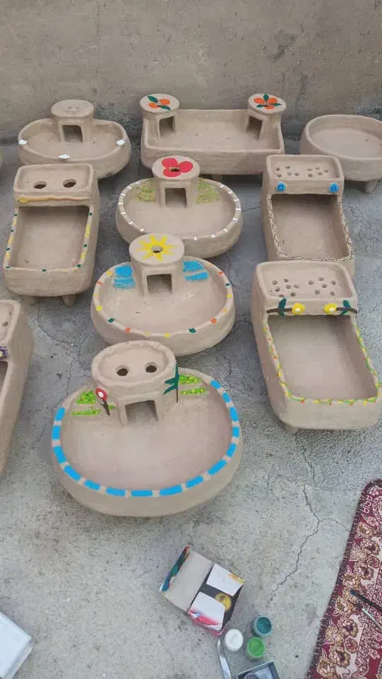 منقل گلی|کلکسیون اشیاء عتیقه|رامهرمز, |دیوار