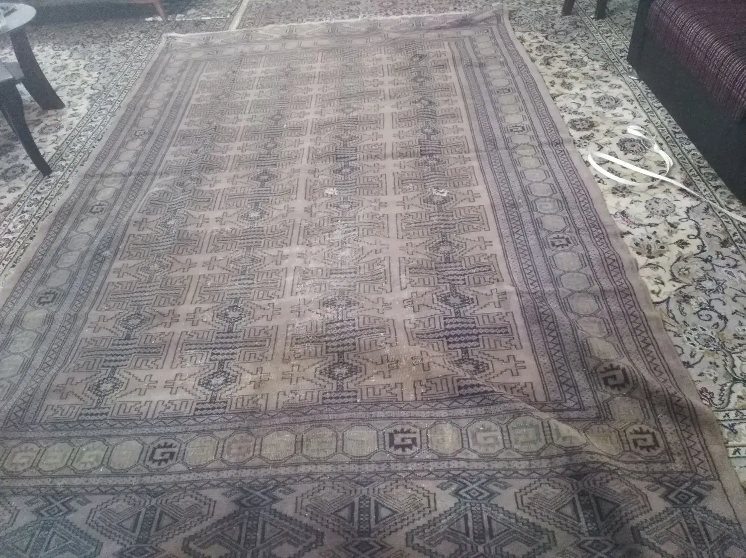 فرش دستبافت 6متری ترکمن قدیمی|فرش|رودهن, |دیوار