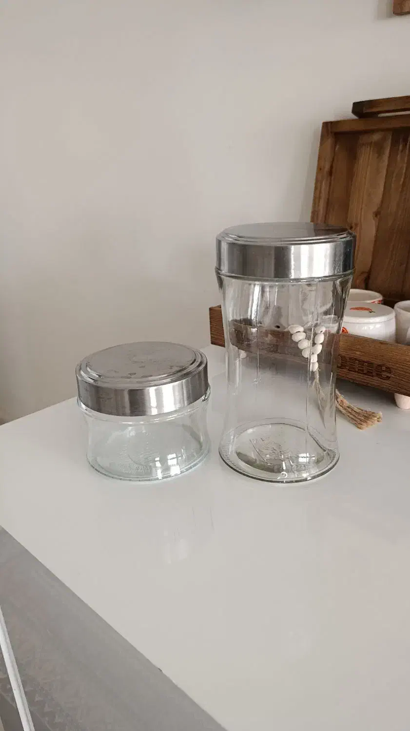 شیشه ی حبوبات با درب استیل|ظروف نگهدارنده، پلاستیکی، یک‌بارمصرف|مشهد, الهیه|دیوار