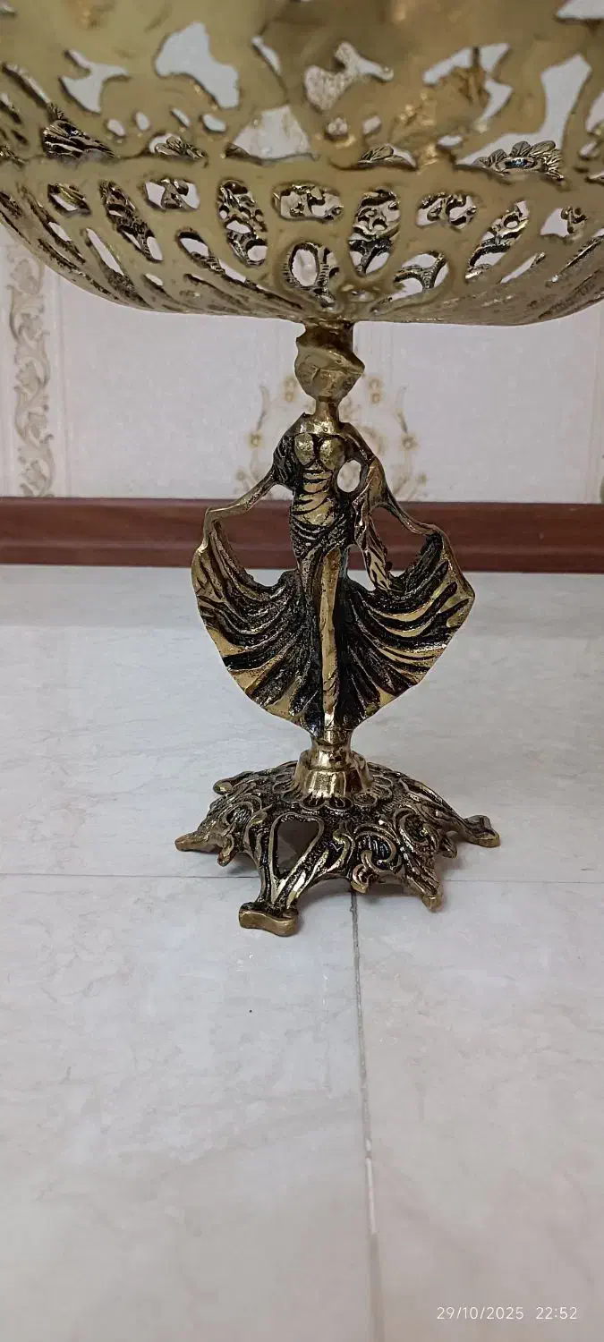 میوه خوری برنزی سایز بزرگ بشقاب|ظروف سرو و پذیرایی|تهران, خاک سفید|دیوار