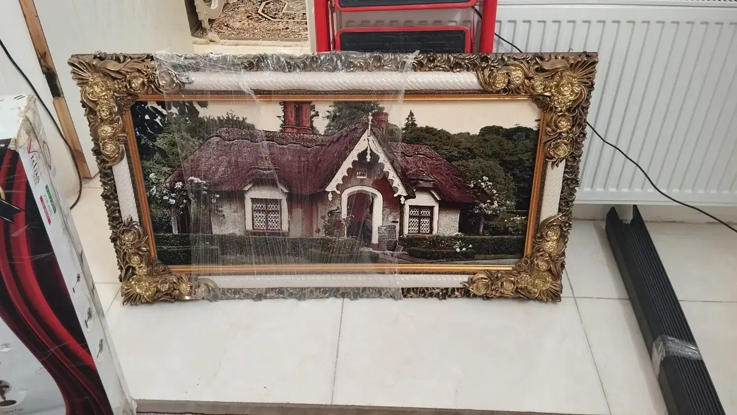 تابلو فرش طرح کلبه سه بعدی|تابلو فرش|پاکدشت, پاکدشت (مامازند)|دیوار