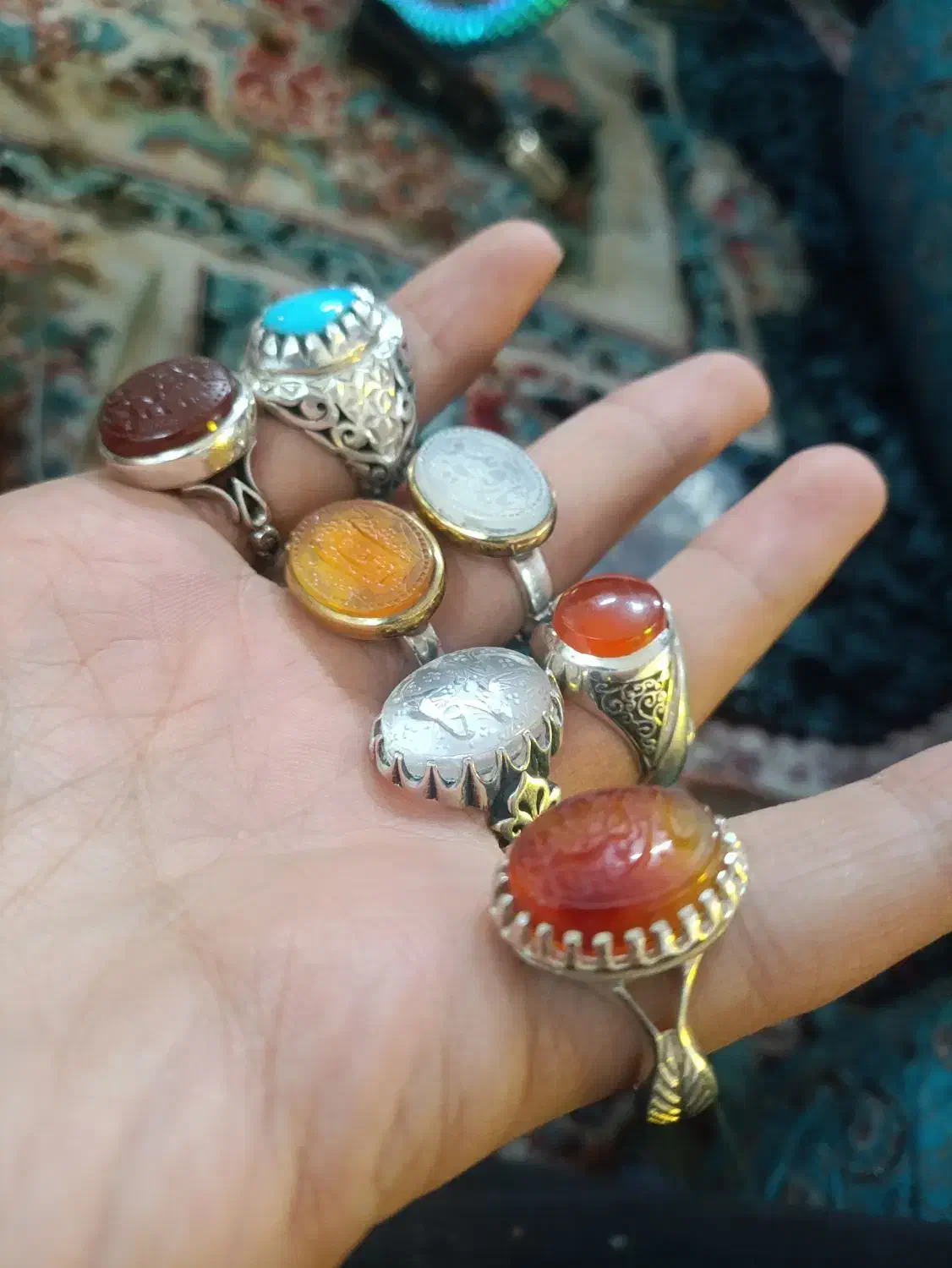 عقیق فیروزه نباتی در خطی|جواهرات|ری, اقدسیه|دیوار