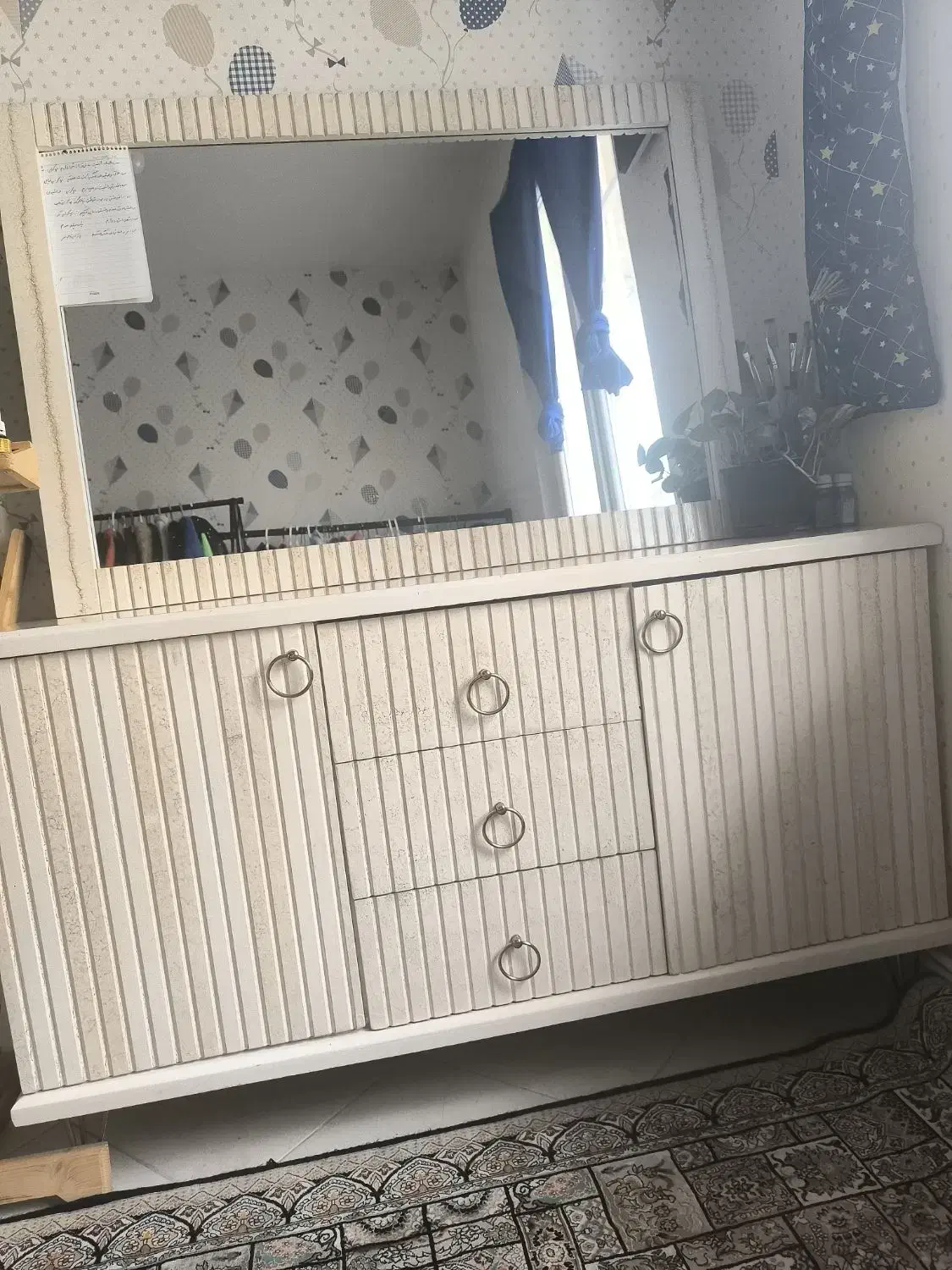 میز کنسول همراه اینه سالم|بوفه، ویترین، کنسول|قزوین, |دیوار