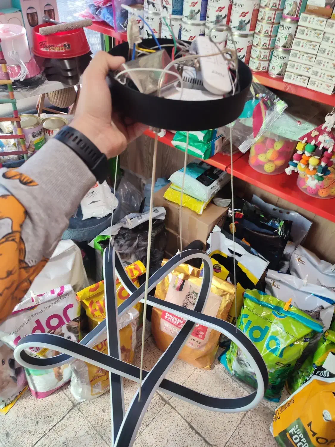 لوستر نئونی طرح ستاره دوطرفه|لوستر و چراغ آویز|ارومیه, |دیوار